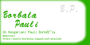borbala pauli business card
